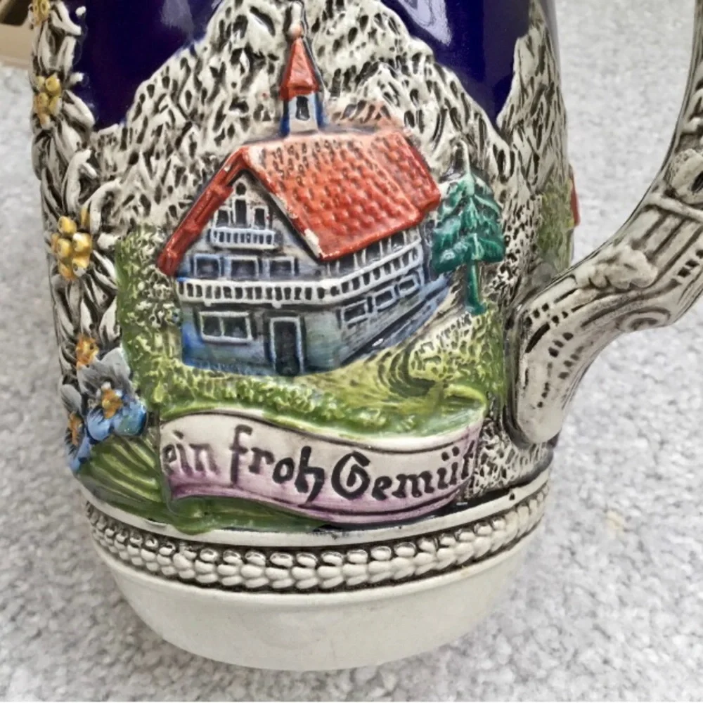 Vintage Handmade German Beer Stein